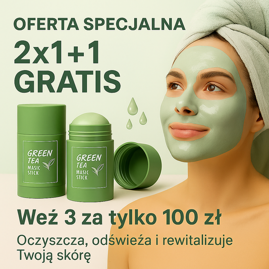 OFERTA 3x1! - PEELINGUJĄCA MASKA Z ZIELONĄ HERBATĄ | Edycja BellaPerfekcja®
